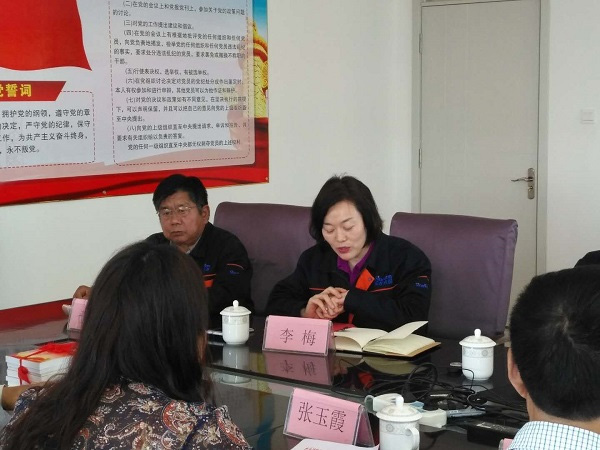 山東深藍(lán)機器股份有限公司黨支部成立大會暨揭牌儀式圓滿完成